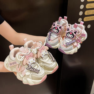 Kids Girls Cute Kuromi Cartoon Sneakers Cartoon Melody Children Tennis Shoes Fashion Versatile Causal Kids School Basketball Shoes