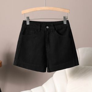 กางเกงยีนส์ขาสั้นผู้หญิงเกาหลี กางเกงยีนส์เอวสูงแฟชั่น กางเกงขากว้าง ใส่สบาย ไซส์ XS-6XL เหมาะกับทุกขนาดเอวและสะโพก แมตช์ง่าย