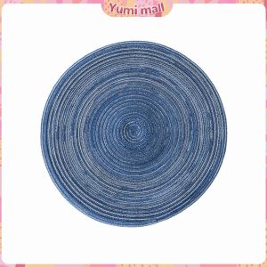 Yumi แผ่นรองจาน ที่รองจานอเนกประสงค์ ทรงกลม ทนความร้อน ที่รองจานสไตล์ญี่ปุ่น กันลื่น ทำความสะอาดง่าย เหมาะกับการใช้งานในครัวลายหรู