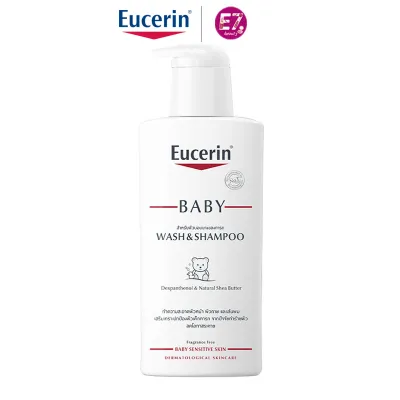Eucerin ยูเซอริน Baby Wash & Shampoo 400ml สบู่เหลว อาบน้ำ สระผมเด็ก ผิวบอบบางแพ้ง่าย อ่อนโยน เหมาะกับเด็ก