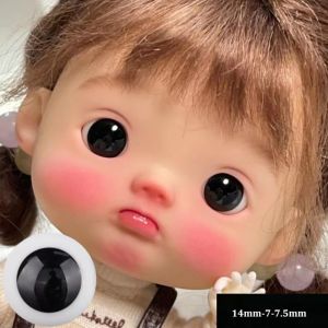 DOWNA 10mm12mm14mm16mm Mắt thủy tinh Tròn Hoàn Hảo Có Thể Di Chuyển Đen Đồ chơi thú cưng an toàn Chất lượng cao Đôi mắt ngọc trai đen Dành cho búp bê BJD/dành cho búp bê OB11