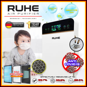 RUHE RE832 Hepa Negative Ion Anion Air Purifier Home Living Room Indoor PM 2.5 with 3 Layers High Efficiency Filter Anti Bacteria Antivirus Remote Control House Household Appliances Penapis Pembersih Udara Rumah Murah Mini  空氣淨化器殺菌家用