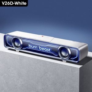 RGB Gaming Soundbar Wired & Bluetooth Computer Speaker with LED Light USB Powered Dual Speaker for PC Desktop Laptop