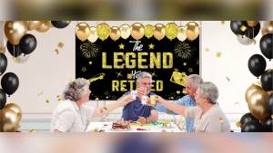 Retirement Party Decorations Black Gold Retirement Banner for Men Women The Legend Has Retired Banner Retired Backdrop Party Supplies Sign