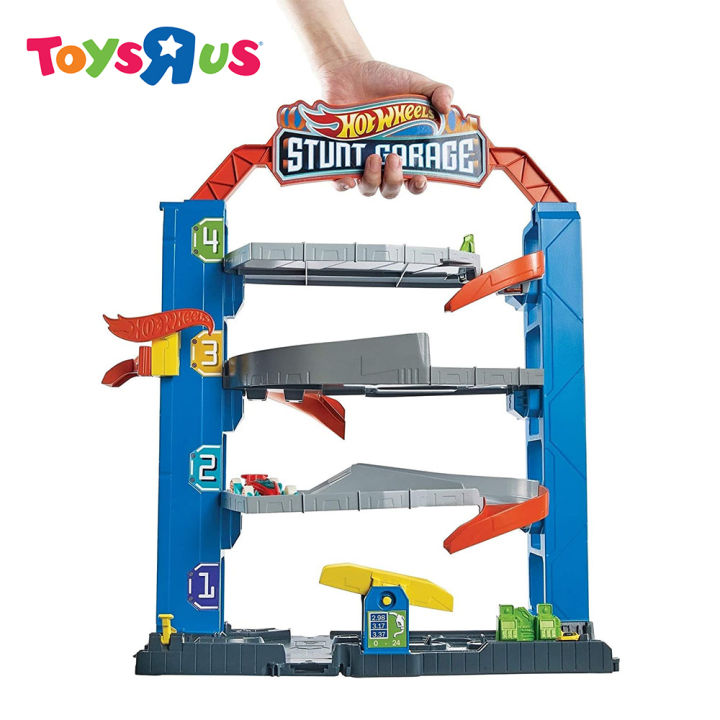 Hot Wheels City Stunt Garage Playset Multi-Level Car Playset