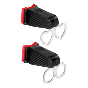 Heart/Round Shape Bike Cycling Safety Warning Lamp USB Rechargeable Bike Rear Light Waterproofs Bicycles Taillight