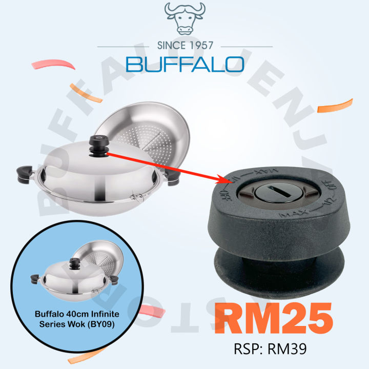 BUFFALO 40cm Infintie Series Wok Bakelite Knob Original Spare Part ...