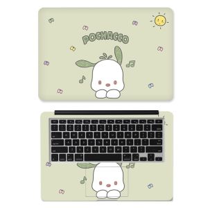 2 miếng dán trang trí laptop hình cô gái dễ thương thiết kế Sanrio dành cho máy tính xách tay văn phòng sinh viên ký túc xá kích thước 12/13/14/15/17 inch.