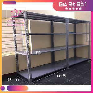 Kệ sắt V lỗ 4-5 tầng dài 150cm x rộng 50cm cao 150-180cm  kệ sắt đa năng trưng bày sản phẩm