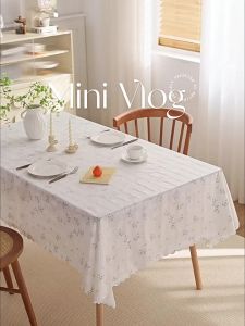 PVC Flower Table Cloths Cover Mat Waterproof Oilproof Dining Table Decoration Alas Meja Makan