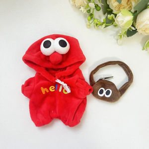 (Super Fan)Clothes Only 15/17cm Keychains Labubu Clothing Accessories Canvas Shoulder Bags Two-piece Set Cute Doll Dressing Accessories