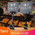 5 waterproof price boards, 360 degree rotating price tag clips, fruit price display boards food label stand. 