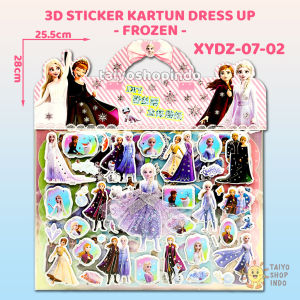 TAIYO 3D DIY Sticker Karakter Kartun Dress Up Stiker Dekorasi Edukasi Kreatifitas Mainan Anak