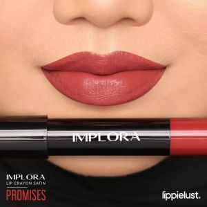 [RESMI] IMPLORA Lip Crayon Satin Lipstik Lipcrayon Matte BPOM