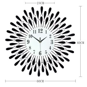 Metal Wall Clock Big Size Wall Clocks For Living Room/Bedroom Art Home Decor Elegant Peacock 3D Wall clock