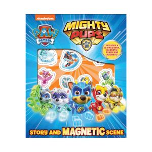 Paw Patrol Mighty Pups Story & Magnetic Scene Storybook with Fun Magnets for Children