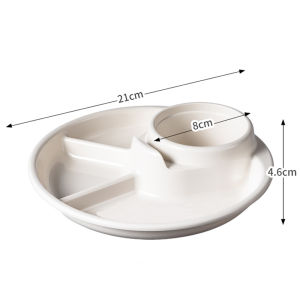 4 Compartment Divided Tray Anti-drop Microwavable Food Grade Kids Food Tray for Breakfast Serving Trays Great for SnacksLunchDinner