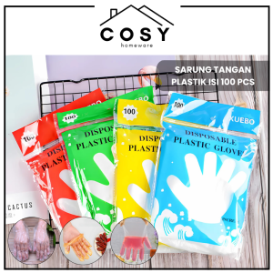 COSY Sarung Tangan Plastik  Sekali Pakai isi 100 pcs / Plastik Disposable Plastic Gloves
