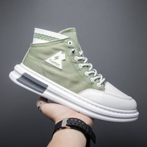 Sepatu Boots Sneakers Pria High Canvas Trand LUCKY