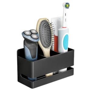 Metal Bathroom Organizers Wall Mounted Toothbrush Holder Electric Razors Storage Rack Hair Comb Organizers Enduring