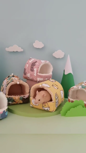 Hamster Cage Rodents Hammock Rabbit Bed House Supplies Guinea Pigs Ferret Plush Nest Sleeping Warm Bed Small Pet Items