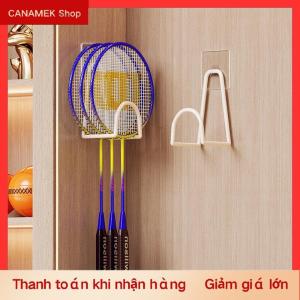 CS Treo Tường Cầu Lông Vợt Chủ Đấm Miễn Phí Với Bóng Móc Áo 3-Khe Cắm Lưu Trữ Giá Cho Quần Vợt Pickleball Ping Pong Mái Chèo