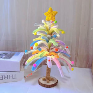 Set tự làm cây thông noel giáng sinh màu pastel bằng kẽm nhung handmade S0958