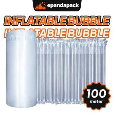 100m Bubble Wrap Air Inflatable Packaging Roll Shockproof Cushion Ecom Packing Wrap Barang Fragile