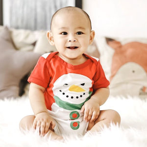 baju bayi jumper bayi natal model snowman lucu