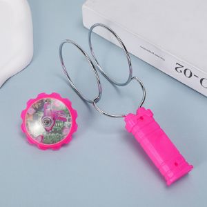 LUXELU Nhựa Con quay từ tính Với đèn LED nhiều màu sắc Hấp phụ từ tính Con quay hồi chuyển quỹ đạo từ tính Vui vẻ Con quay hồi chuyển quay tay Đồ chơi ngoài trời/trong nhà
