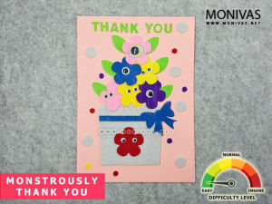 Monstrously Thank You Card DIY Crafting Creative Teachers Day Gift