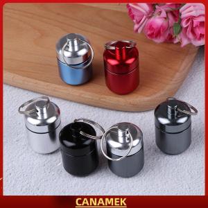 Miễn phí vận chuyển✨ Hộp đựng thuốc mini bằng hợp kim nhôm chống nước giá đỡ chai dụng cụ chứa đồ móc khóa
