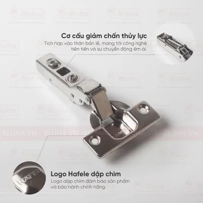 Bản lề giảm chấn HALEFE 315.11.750/315.11.751/315.11.752 - Chất liệu thép - Bảo hành 12 tháng - BST