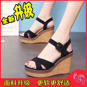 COD Dép Quai Hậu Nữ Đế Chống Thấm Nước Mùa Hè Mẫu Mới Đế Dày Da Lộn Size Nhỏ Thời Trang Giày Nữ Quai Ngang Giày Cao Gót CNN