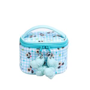 BAIXL Bow Cartoon Makeup Bag Large Capacity Dog Wash Pouch Bag Portable Square Women Cosmetic Bag Ladies