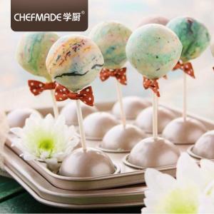 Chefmade 12 cup không dính Lollipop khuôn khuôn nướng vòng DIY Lollipop Khuôn Bánh sô cô la với giấy dính wk9213