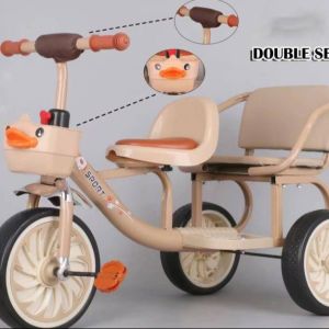 kids Bike twin bicycle for kids 2 seater baby tandem Push stroller tri-bicycle for 1 to 5yrs. old
