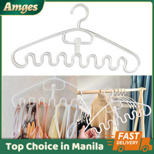 1PC Multi-port Support Hangers Non-slip Space Saving Plastic Closet Organizer Storage Hangers Wave Clothes Hanger Drying Hanger Clothes Rack Plastic Clothes Rack