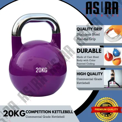 ASURA Fitness 20KG Coated Cast Steel Competition Kettlebell CrossFit Kettlebell Sports Training (1 Unit)