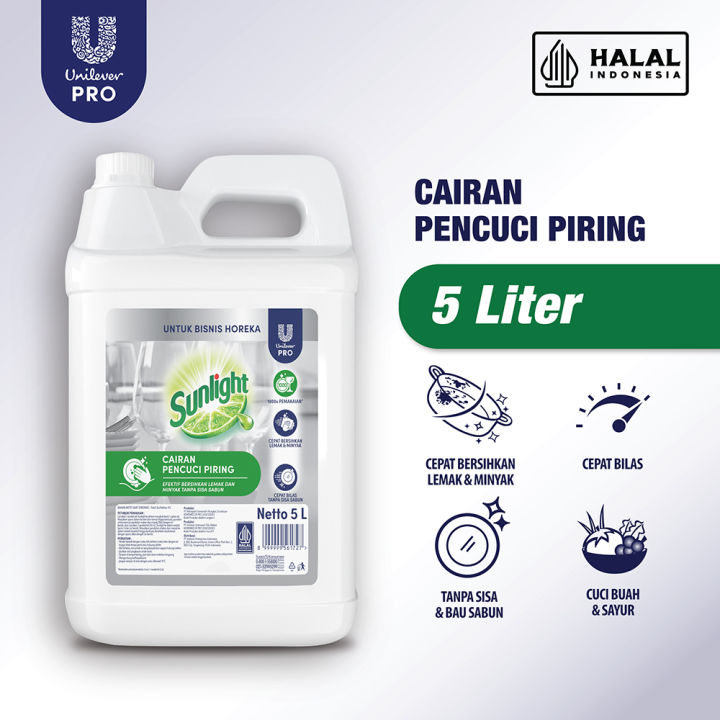 Sunlight Professional Sabun Cuci Piring Cair Jeruk Nipis 5L - Jerigen