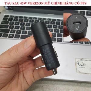 Tẩu Sạc Ô Tô Siêu Nhanh 45W VERIZON Mỹ Chính Hãng Có PPS New Nobox
