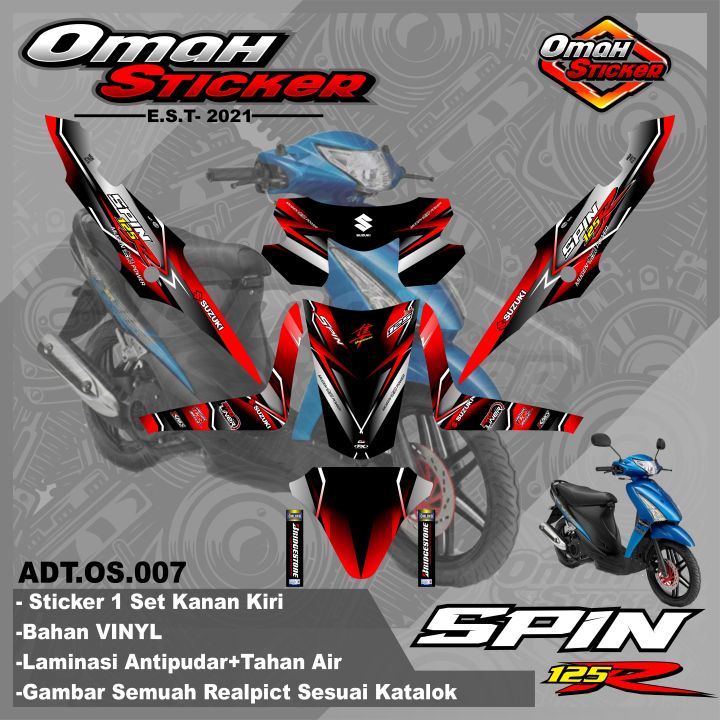 Decal Suzuki Spin 125 R .Sticker Decal Lis Variasi Spin 125 R Full Body ...