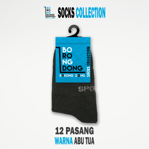 12 Pasang  New Sport Kaos Kaki Olahraga Pria Model Terbaru