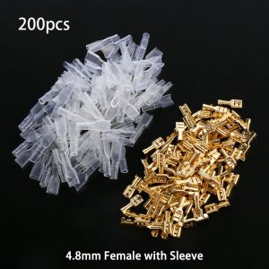 NEXASHOP 200PCS Set Durable Female Spade Cable Butt Connector Electrical Crimp Terminal Insulated Wire