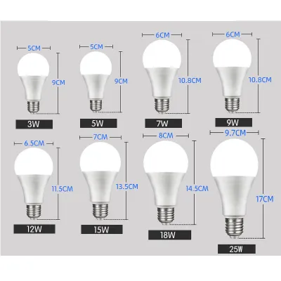 Tricolor LED Bulb E27 Light Led Lamp Bulbs High Quality 18W 15W 12W 9W 7W 5W 3W 85-265V Light Efficient Energy