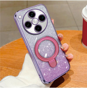 Casing Magsafe Oppo Find X8 5G X8 Pro 5G Luxury Gliter Premium TPU Ring Magnetic Soft Case