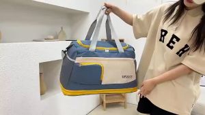 JNK #C902 Fashionable Two Layered Expandable Travel Bag Large Capacity Duffel Sports Bag
