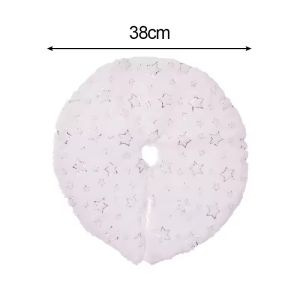 White Christmas Tree Skirt Plush Gold Silver Snowflakes Embroidered Xmas Trees Carpet Merry Christmas Ornament New Year Decors