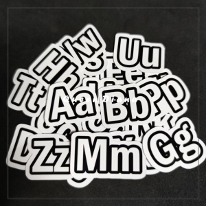 stiker huruf alfabet kombinasi stiker huruf abjad besar dan kecil warna warni isi 26 pcs lengkap