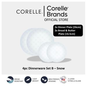 CORELLE 4pc Dinnerware Set B – Snow